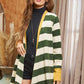 Striped Draped Cardigan+